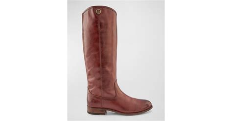 Frye Melissa Button Leather Tall Riding Boots In Red Lyst