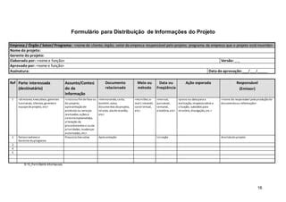 Modelo De Estrutura Do Plano De Gerencia Pdf