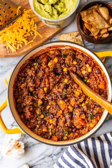 Black Bean Quinoa Veggie Chili Recipe Veggie Chili Veggie Chili