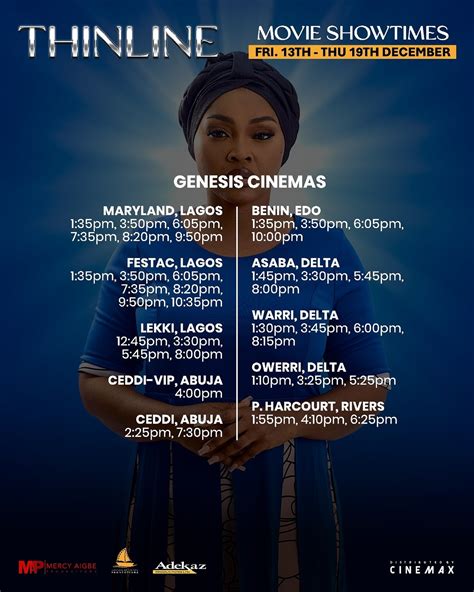 SHOW TIMES FOR THINLINE!!! Thinline just took over the big screen 🔥🔥🔥 #