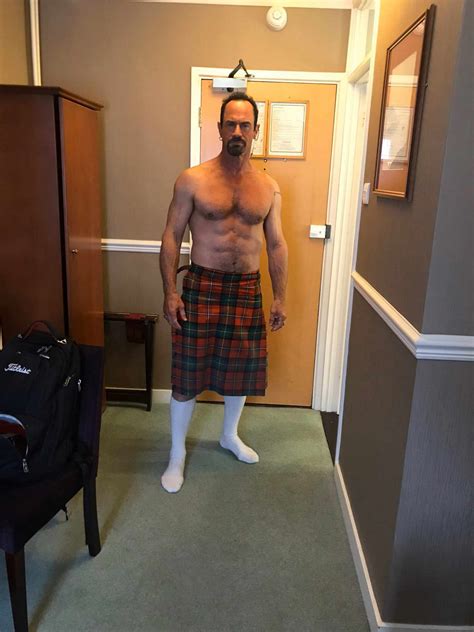 Christopher Meloni 58 Shows Off Abs While Posing In Kilt