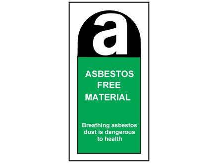 Asbestos Free Safety Label Spl Label Source