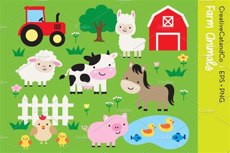 Farm Animal Outlines Vector EPS | Pre-Designed Photoshop Graphics ~ Creative Market