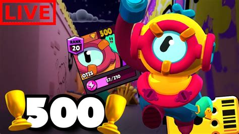 BRAWL STARS Subindo O Otis Para Os 500 YouTube