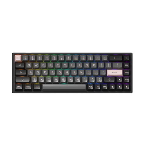 Buy Akko Black Pink 65 68 Key RGB Hot Swappable Mechanical Gaming Keyboard 2 4G Wireless