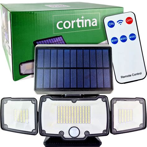 Lampa Solarna Z Czujnikiem Ruchu Zmierzchu Led Zewn Trzna Ogrodowa