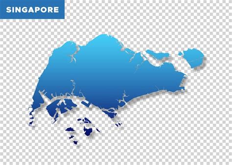 Mapa De Singapur Sobre Un Fondo Transparente Archivo PSD Premium