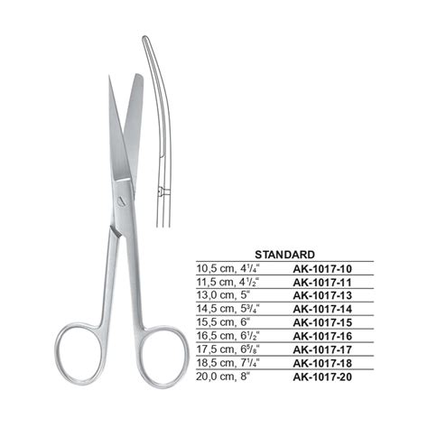 Operating Scissors Curved Sharp Blunt Akhyar Surgical