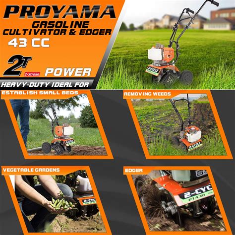 Snapklik PROYAMA Gas Tiller Cultivator 43cc 2 Cycle Garden