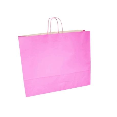 Pink Paper Bags Twisted Handle Paper Bags Precious Packaging