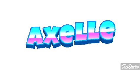 Axelle Name Animated  Logo Designs