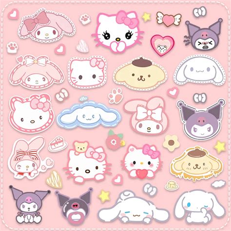 Anime Sanrio Stickers Kawaii Stickers Cute Sticker Pack Laptop Skin