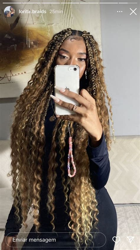 Pin De Xoxo Laurinha Em Box Braids Cabelo Tran A Penteados