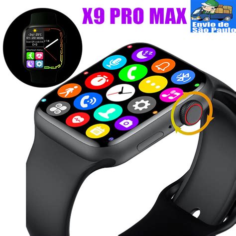 Smartwatch X9 Pro Max Série 9 Lançamento 2024 45mm Tela 2,30" Faz e ...