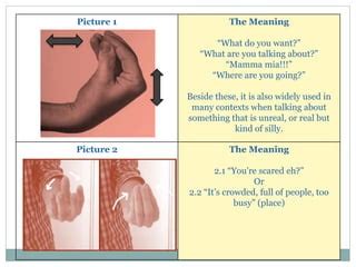 Italian hand gestures | PPT