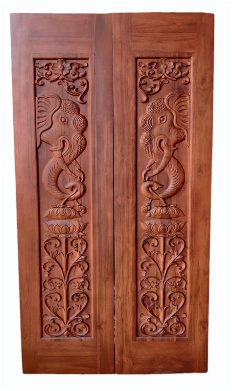 Exterior Teak Wood Carved Double Door For Hotel At Best Price In