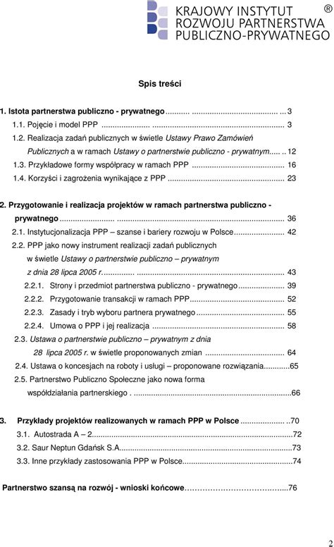 PARTNERSTWO PUBLICZNO PRYWATNE PDF Darmowe Pobieranie