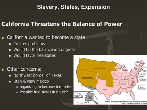 Slavery States Expansion Focus How Did Congress Try To Resolve The