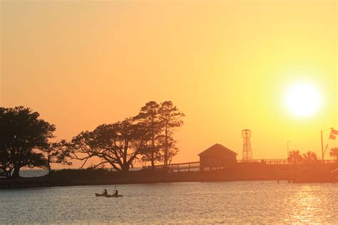 The Sunset From Colington Harbour On The Outer Banks Of Nc