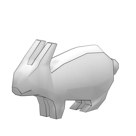 3d Papercraft Model Of Low Poly Rabbit Free Printable Papercraft