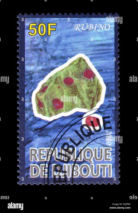 Cancelled Postage Stamp Printed By Djibouti That Shows Rubino Stock