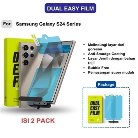 Promo Tempered Glas Samsung Galaxy S24 Ultra Plus RINGKE DUAL EASY FILM