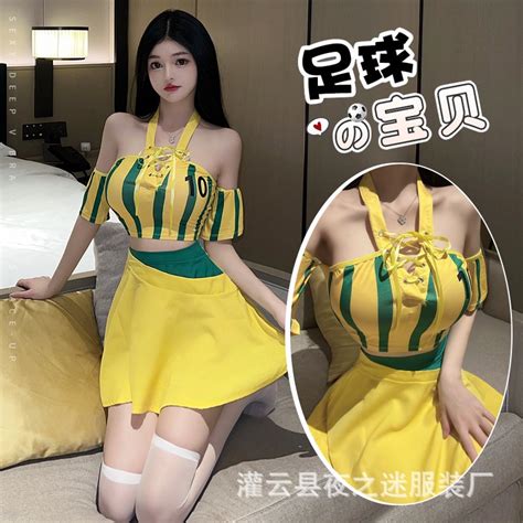 Lingerie Sexy Uniforme Sedutora De Futebol Bebê Papel Jogando Cosplay Líder De Torcida Shopee