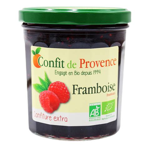 Confiture Extra De Framboise Bio 370g Confit De Provence Belvibio