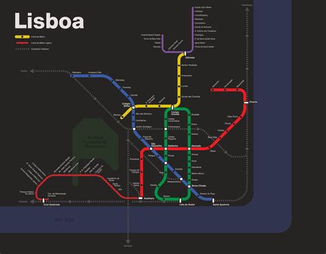 Lisbon Metro Map With Future Planned Expansions Thinner Lines Are