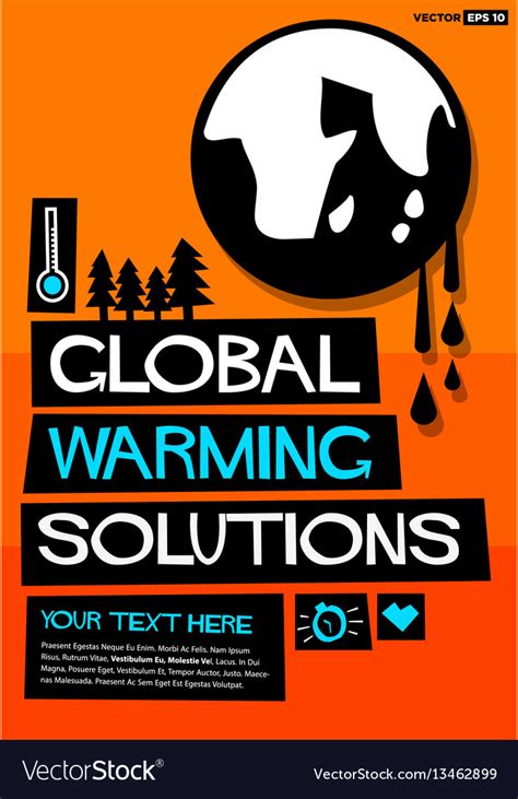 Global warming solutions Royalty Free Vector Image