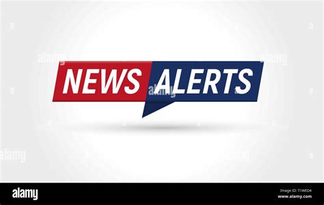 News Icon Breaking News Alerts Banner Flat Simple Logo Template