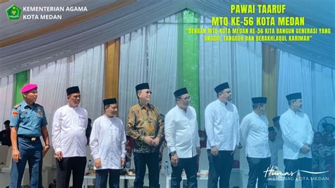 Kakankemenag Kota Medan Menghadiri Kegiatan PAWAI TAARUF MTQ KE 56 KOTA