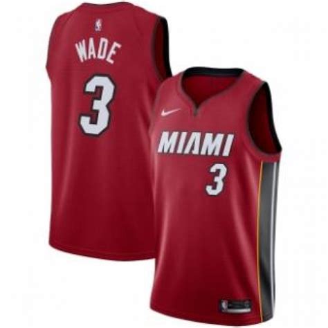 Camiseta Dwyane Wade Miami Heat Rojo Statement Edition