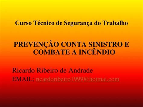 Ppt Curso T Cnico De Seguran A Do Trabalho Powerpoint Presentation