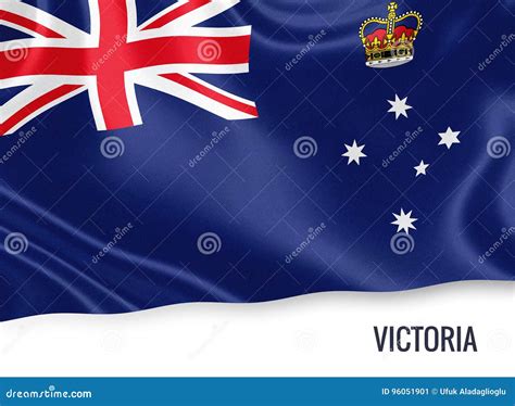 Australian State Victoria Flag. Stock Illustration - Illustration of ...