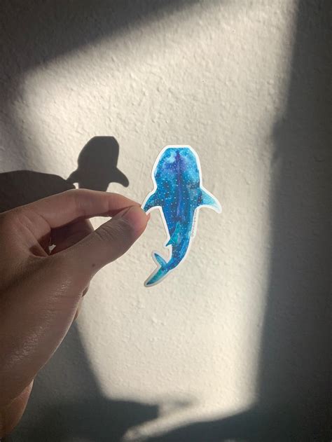 Whale Shark Watercolor, Whale Shark Sticker, Whale Vinyl Sticker, Whale Shark Art, Ocean Animal ...