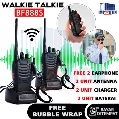 Jual Walkie Talkie BF 888S Waterproof Portable Walky Talky Jarak Jauh