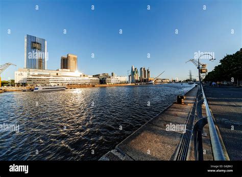 Puerto Madero bridge, district of Argentina capital city Buenos Aires ...