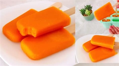 Natural Mango Popsicles Mango Recipes How To Make Mango Lolly Pops