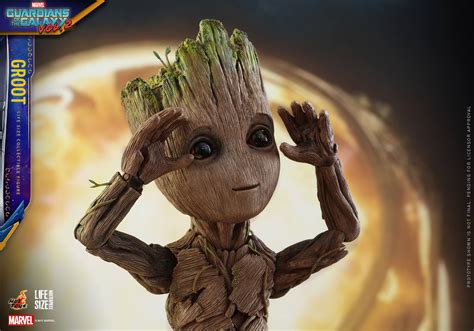 Guardians Of The Galaxy Vol Baby Groot Life Size Figure By Hot Toys The Toyark News