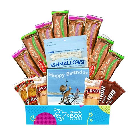 Birthday Warm Wishes Hot Chocolate Gift Box Hamper Fun Size Snack Box Hampers