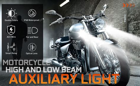 Amazon COLIGHT 100W Motorcycle Fog Light 18000LM Amber White