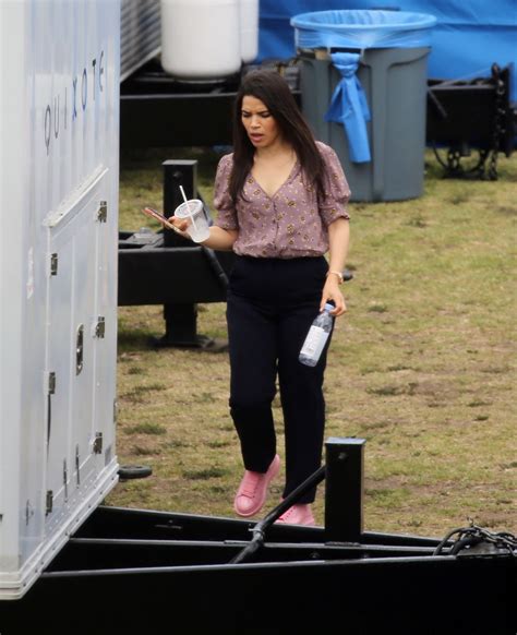 America Ferrera - "Barbie" Movie Filming Set in Los Angeles 06/22/2022 ...