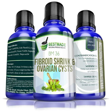 Fibroid Shrink And Ovarian Cysts Remedy Bm36 30 Ml