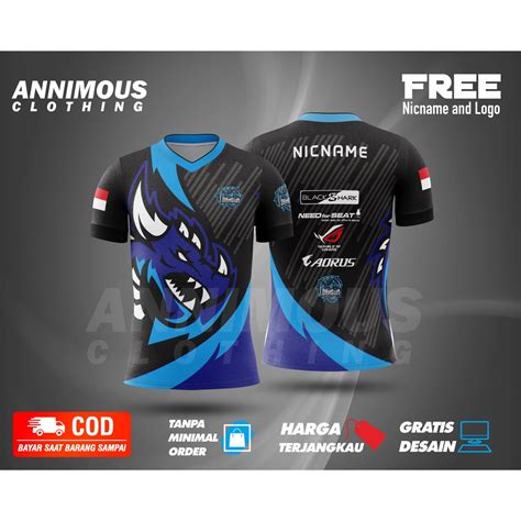 Jual Jersey Baju Gaming Kaos Guild Dragon Shopee Indonesia