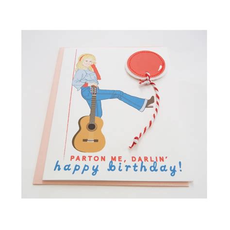 Dolly Parton Happy Birthday Illustration Card Parton Me Etsy