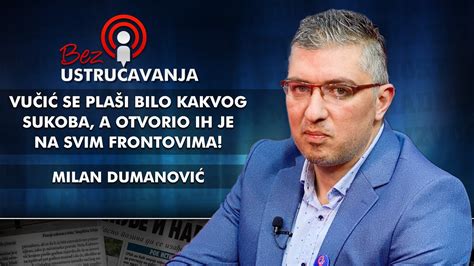 Milan Dumanovi Vu I Se Pla I Bilo Kakvog Sukoba A Otvorio Ih Je Na