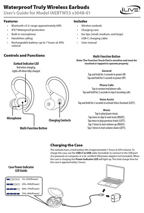 Ilive Iaebtw53 User Manual Pdf Download Manualslib