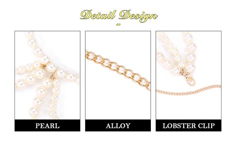 Amazon Nicute Pearl Body Chains Layered Waist Chain Beach Bikini Belly Chain Fashion Rave