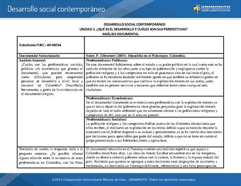 Uni Act Ana Doc Si Actividad Desarrollo Social Contempor Neo